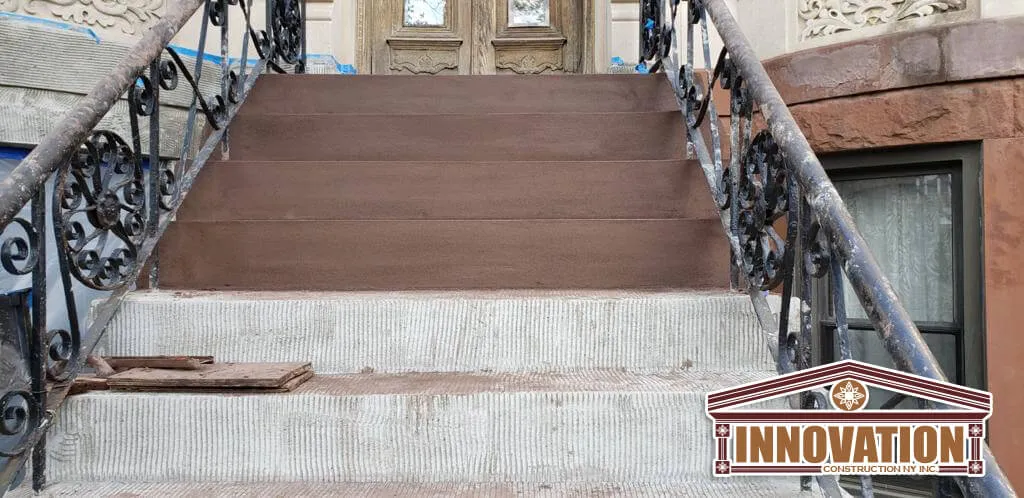 Historic Bay Ridge Brooklyn brownstone stoop renovation