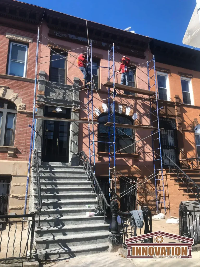 Interior and exterior Bedford Stuyvesant renovation