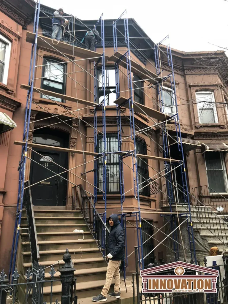 Tuckpointing and masonry Bedford Stuyvesant renovation