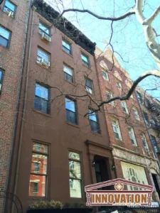 Classic brownstone architecture East Village Manhattan
