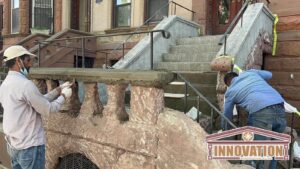 Brooklyn brownstone stoop waterproofing and restoration