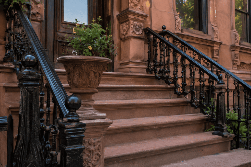 Limestone Restoration NYC project showing restored limestone facade with detailed stonework, clean masonry, and historic architectural features.