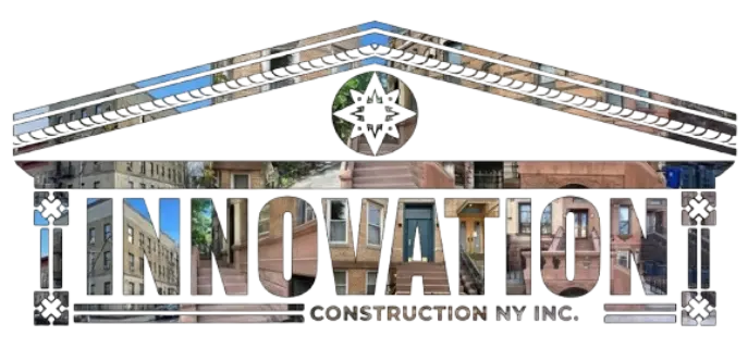 Innovation Construction NY Inc. logo featuring New York City building restoration projects
